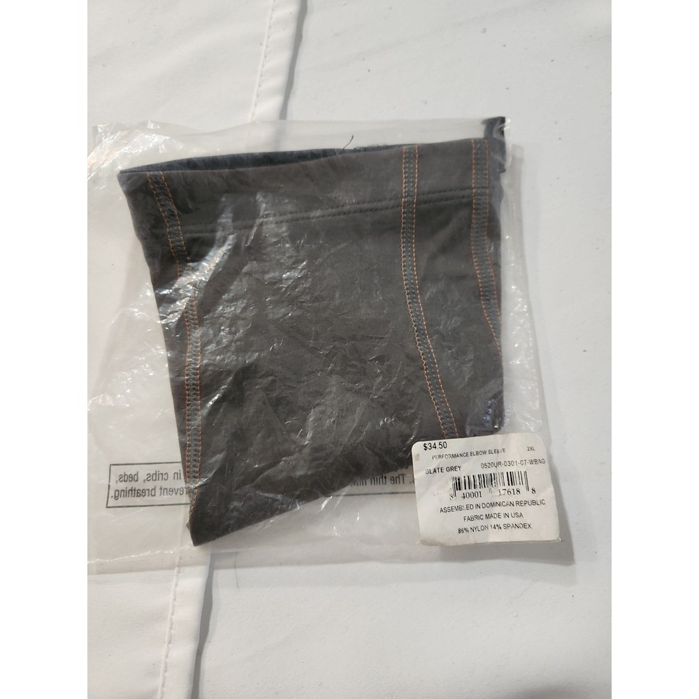 Tommy Copper Performance Elbow Sleeve, Copper Infused, Slate Grey, Size 2XL, NEW
